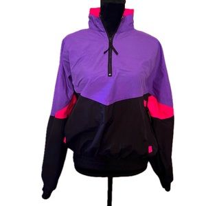 PACIFIC GROVE Vintage 80-90s Sportswear 1/2 Zip Pullover Windbreaker Jacket Sz S